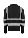 Korntex Sweatshirt mit vier Reflexstreifen, schwarz, S