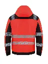 Korntex Hi-Vis Softshell Regenjacke EN 20471, schwarz/rot, S Korntex Hi-Vis Softshell Regenjacke EN 20471, schwarz/rot, S