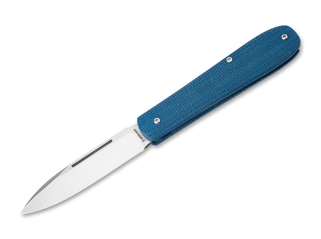 Böker Coffin Denim Micarta blau