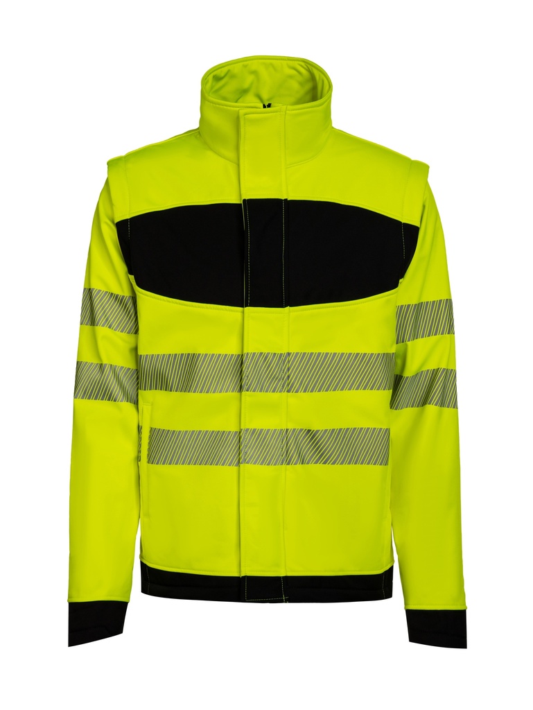 Korntex EOS Hi-Vis Softshell Jacke EN 20471, schwarz/neongelb, S