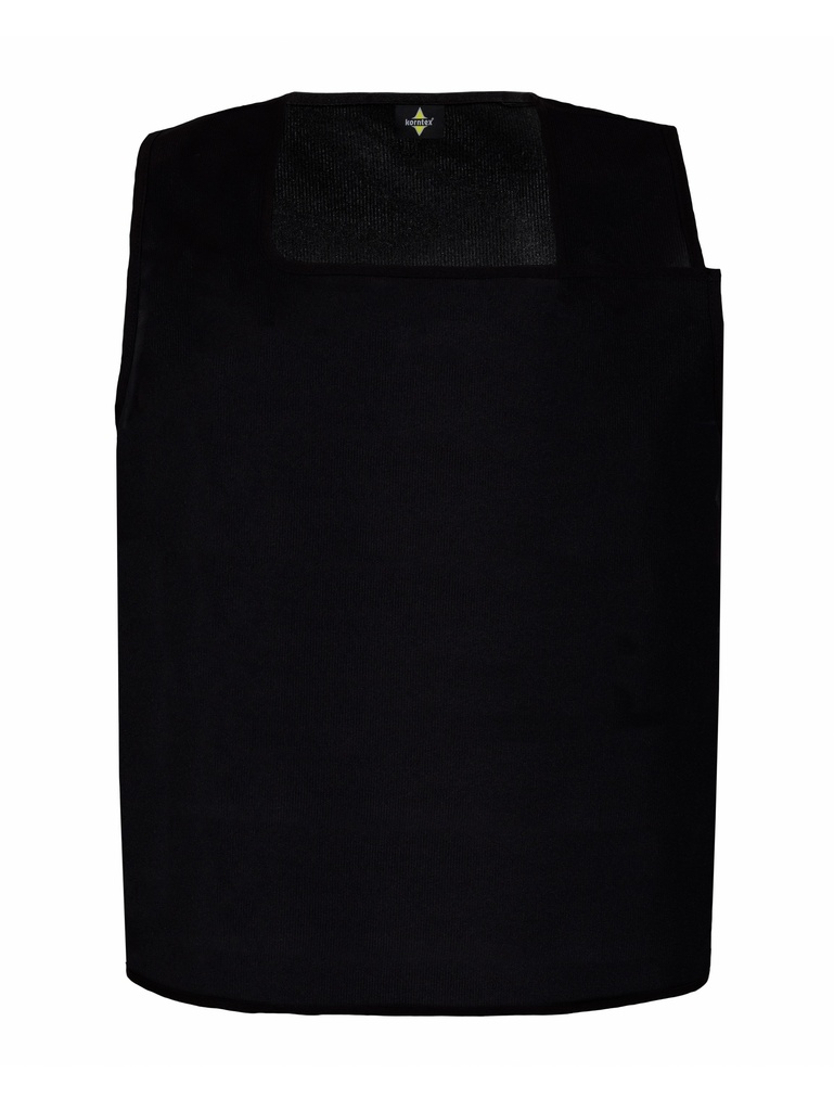 Korntex asymmetrische Kennzeichnungsweste, schwarz, XS